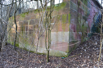 Reichsautobahn Strecke 81 Gerstungen Widerlager Brckenruine Autobahnbrcke 08