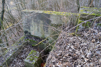 Reichsautobahn Strecke 81 Gerstungen Widerlager Brckenruine Eisenbahnbrcke 99